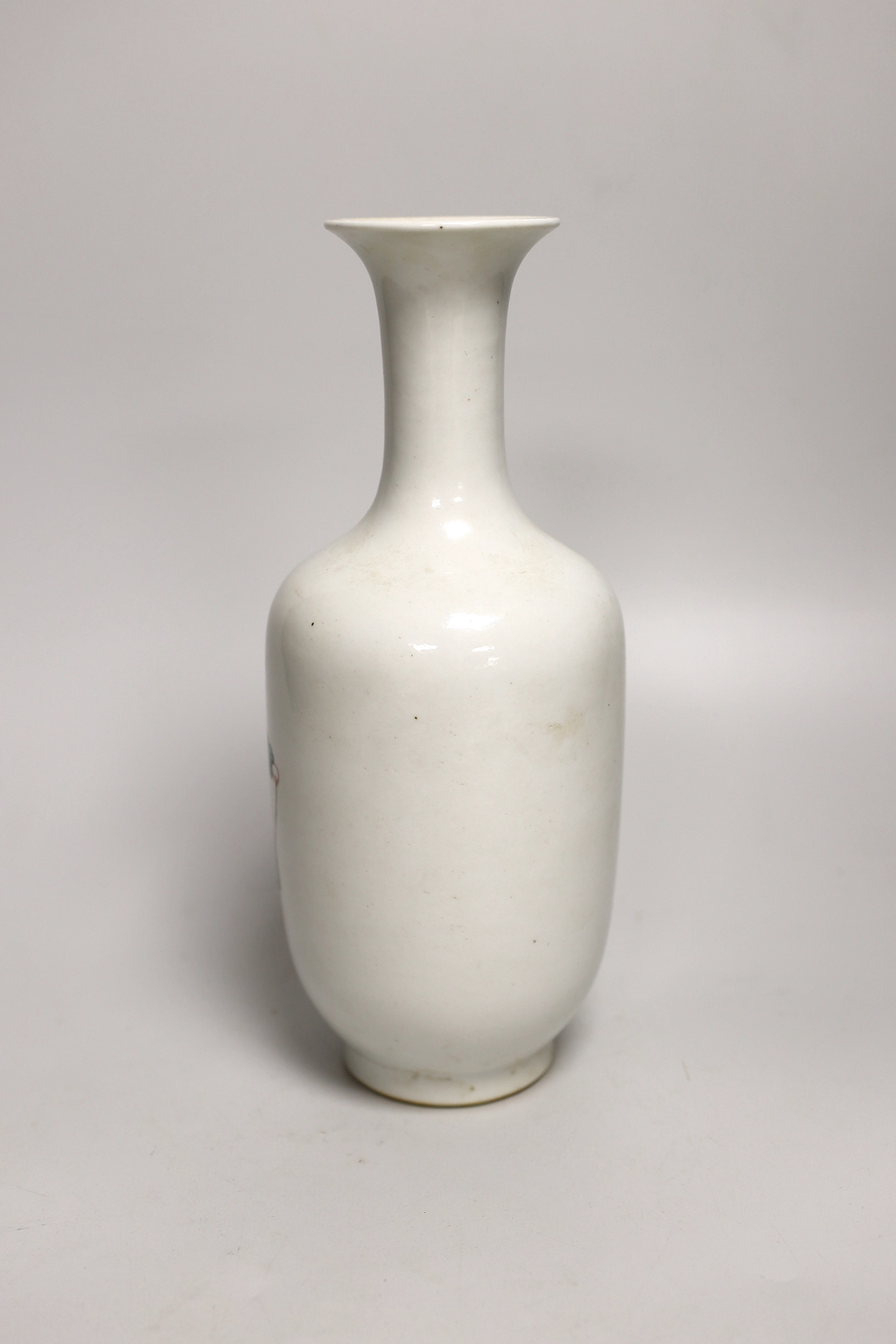 A Chinese famille verte ‘boys’ vase, 25cm high